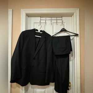 Men Nocturnal Black Collar Blazer & Suit Pants Set with White collard shirt.